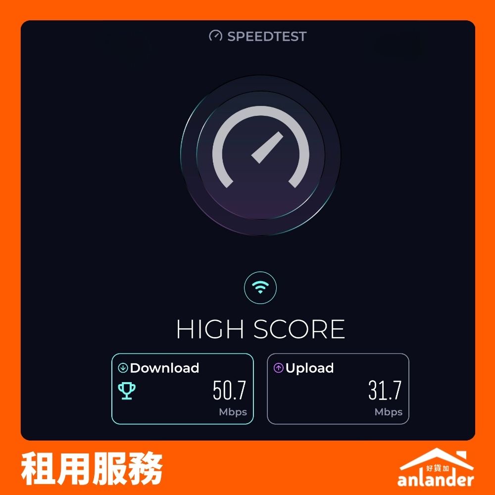 4G Router 實測速度截圖 - 葵涌區下載 80-120Mbps